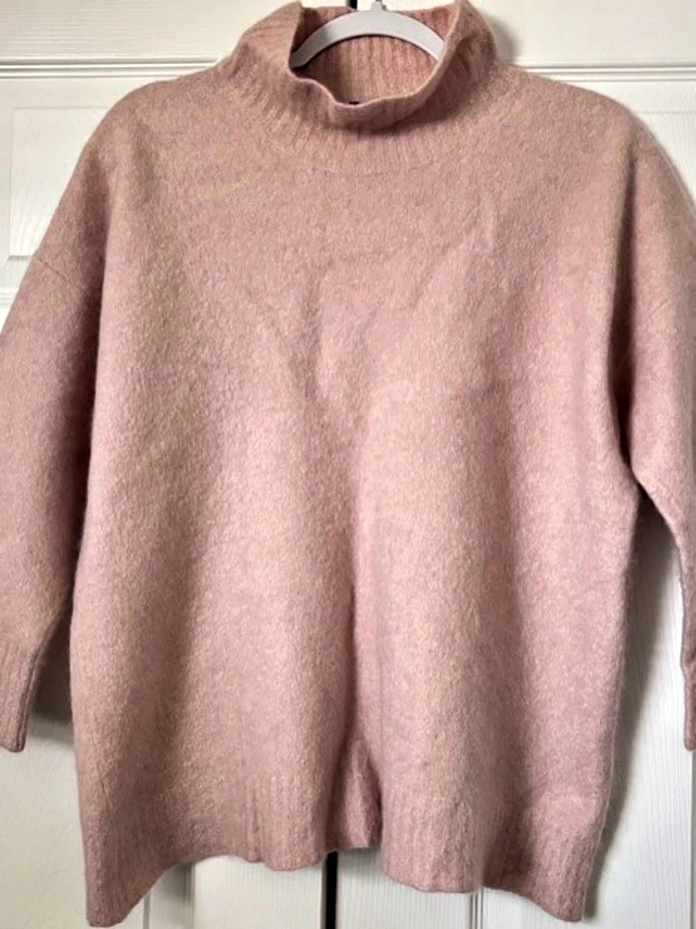 Eileen Fisher Cashmere Turtleneck Sweater Pink XL